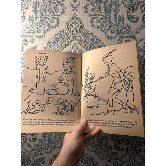 VTG Peter Pan Coloring Book #1 peanut butter promo 1963 pages all uncolored New - Picture 6 of 6